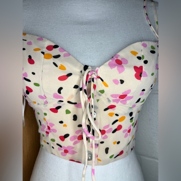 Princess Polly floral crop top with adjustable tie strap “My Beloved Crop Top” - Picture 3 of 7